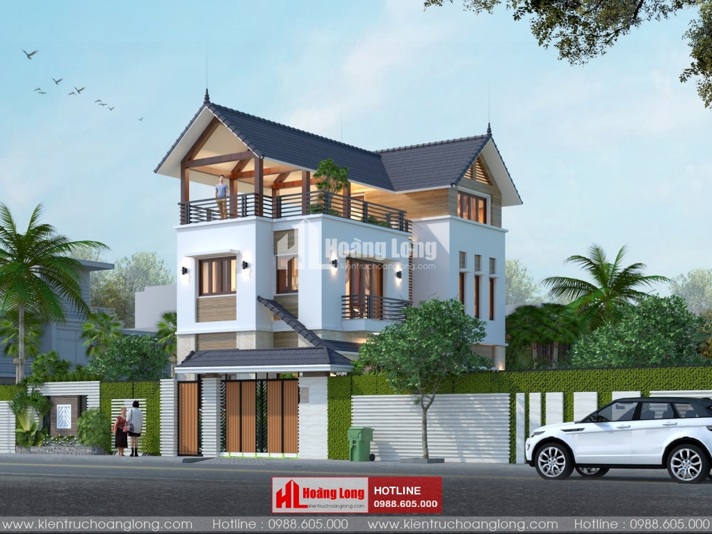 Thiết kế biệt thự 3 tầng 270m2 tại Vĩnh Yên - Vĩnh Phúc HL51593