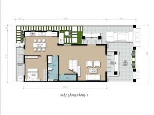 Hồ sơ thiết kế nhà phố 2 tầng HL52315