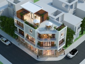 Hồ sơ thiết kế nhà phố 3 tầng HL52429