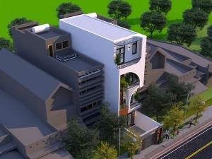 Hồ sơ thiết kế nhà phố 4 tầng HL53058