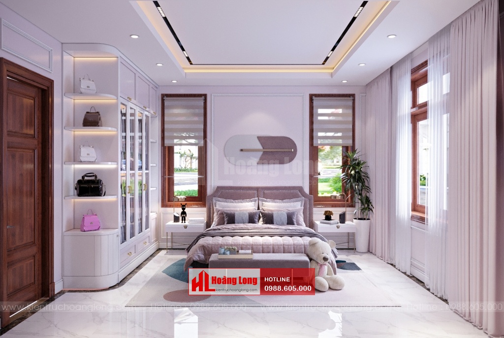 Hồ sơ thiết kế nội thất chung cư 4 phòng ngủ HL53237