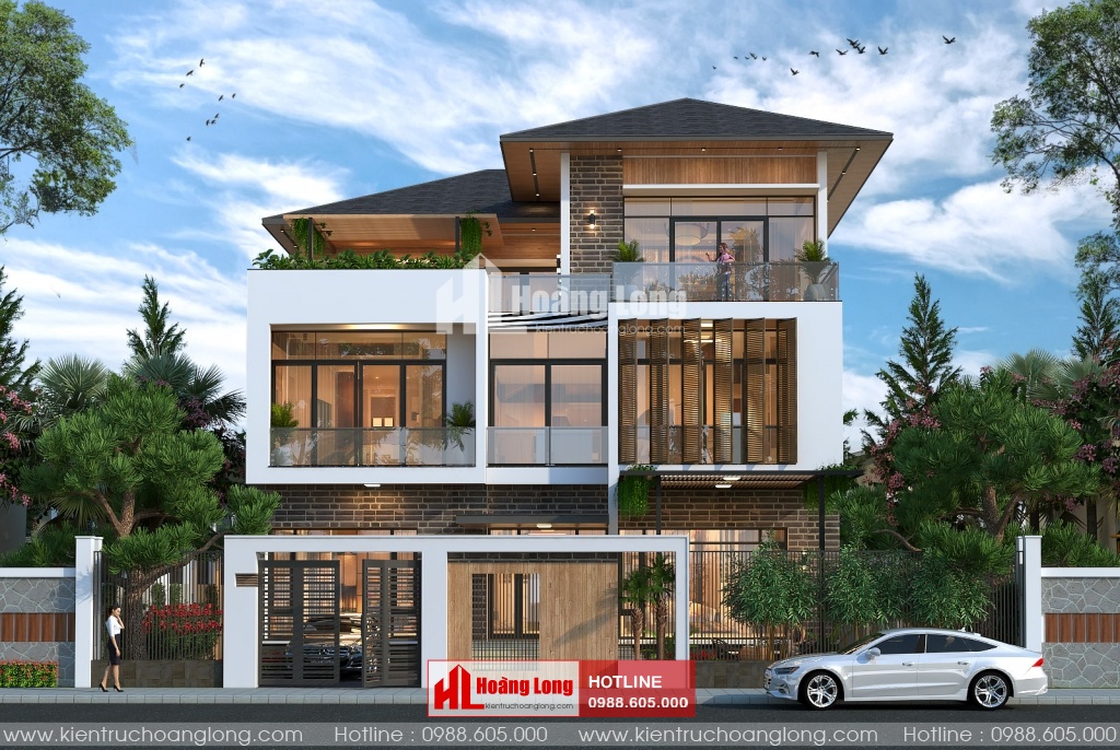 Hồ sơ thiết kế biệt thự 3 tầng HL51981